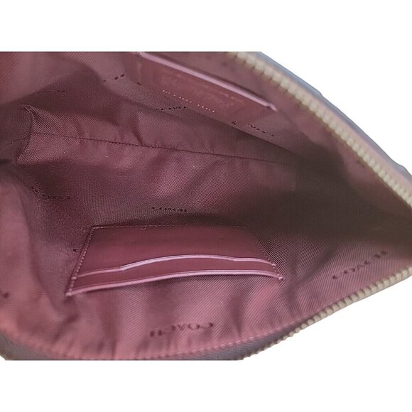 Coach Charlie Pouch Medium Wristlet Purse Designer Handbag Patchwork Stripes - Picture 14 of 16